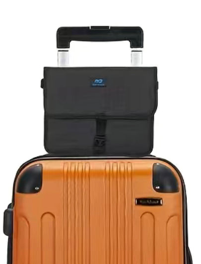 Airplane Seat Organizer With Shoulder Strap And Pullhandle